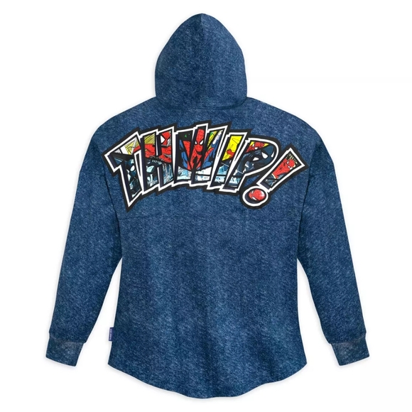 DISNEY Marvel Comics 60TH ANNIVERSARY Spiderman Hoodie with Vintage Patches - Picture 4 of 13